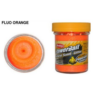 Pure Fishing Berkley Power Bait Dough Natural Scent - Garlic - Fluo Orange