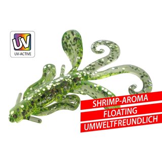 Jenzi Tasty Gums Type 1 Shrimp-Aroma - Chartreuse - 4 cm - Floating - 10 Stk.