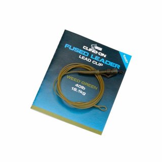 Nash Cling-On Fused Leader Lead Clip - Weed Green - 18,1 kg - 1 m