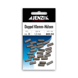 Jenzi Quetsch-Doppel-Hülsen - 1,2 mm - ca. 30 Stk.